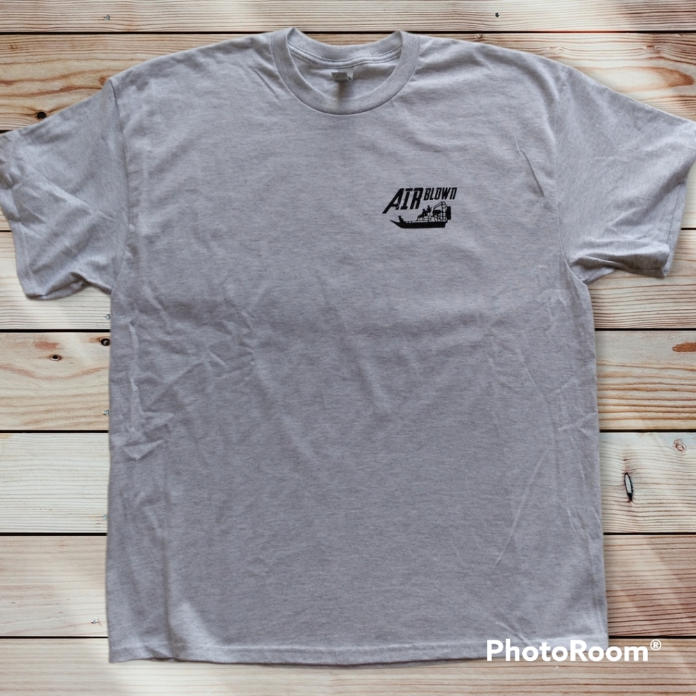 Gildan Air Blown Light Gray T-shirt Size Large